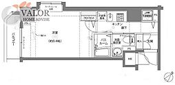 フェニックス横濱関内BAYMARKS 1Kの間取図画像
