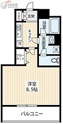 ARCOBALENO武蔵小杉2 1Kの間取図画像