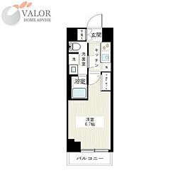 ARCOBALENO武蔵小杉 1Kの間取図画像