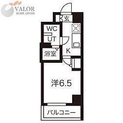 LEXE川崎塚越 1Kの間取図画像