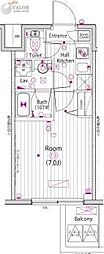 ガーラ・クレスタ横濱関内 1Kの間取図画像