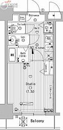 グランド・ガーラ横濱万世町 1Kの間取図画像