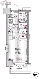 グランド・ガーラ横浜 1Kの間取図画像
