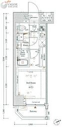 Log桜木町 1Kの間取図画像