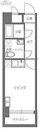 ウィルテラス横浜サウス ワンルームの間取図画像