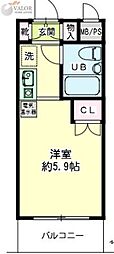 エクセル鶴見 ワンルームの間取図画像