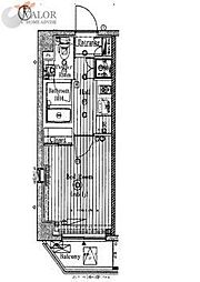 レファシア大森 1Kの間取図画像