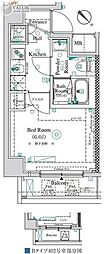 アンベリールマーロ横濱 1Kの間取図画像