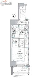 ベルグレード川崎AZ 1Kの間取図画像