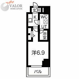 スパシエ東神奈川 1Kの間取図画像