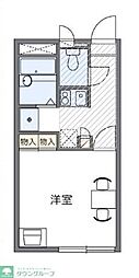 レオパレスカサデリベルタ 1階1Kの間取り
