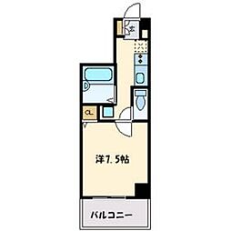 小田急小田原線 町田駅 徒歩2分の賃貸マンション 12階1Kの間取り
