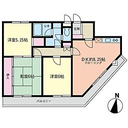 小田急江ノ島線 相模大野駅 徒歩14分の賃貸マンション 1階3DKの間取り
