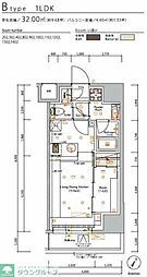JR横浜線 町田駅 徒歩9分の賃貸マンション 11階1LDKの間取り