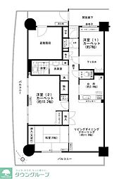 JR横浜線 町田駅 徒歩4分の賃貸マンション 20階3LDKの間取り