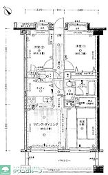小田急小田原線 小田急相模原駅 徒歩7分の賃貸マンション 2階3LDKの間取り