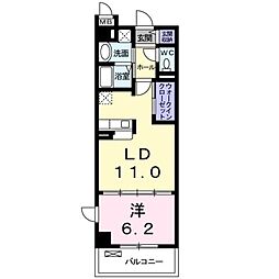 小田急小田原線 相模大野駅 徒歩27分の賃貸マンション 2階1LDKの間取り