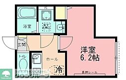 東急田園都市線 南町田グランベリーパーク駅 徒歩20分の賃貸アパート 3階1Kの間取り
