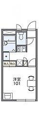 レオパレスシード 1Kの間取図画像