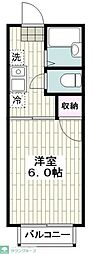 メゾン・キャナル 1Kの間取図画像
