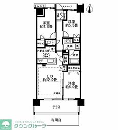 プラウド町田 3LDKの間取図画像