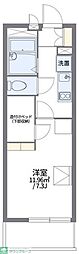 レオパレスかいと 1Kの間取図画像