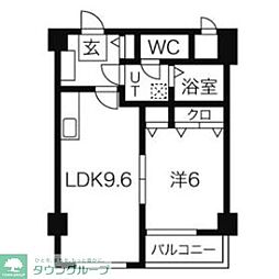 トップヒル 1LDKの間取図画像