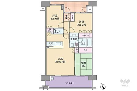 3LDK 間取り