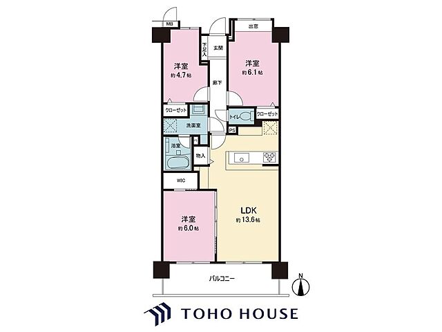 間取り 藤和シティコープ松戸小根本　5階 5階/-