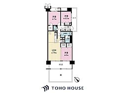 ルネ・グランリゾーナ 3LDKの間取図画像