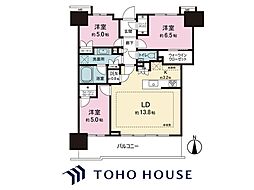 幕張ベイパークライズゲートタワー 3LDKの間取図画像