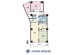 松戸ハイム 3SLDKの間取図画像