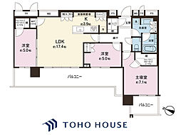PARK CITY 小岩ザ・タワー 26階 3LDKの間取図画像