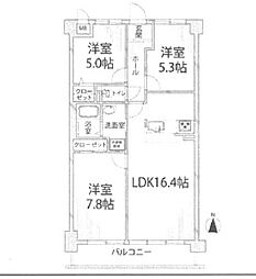間取図画像 3LDK