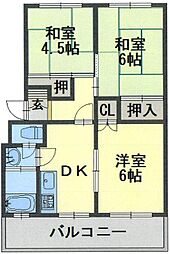 コーポラスはりま東D棟 2階