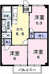 ロイヤル小林 3DKの間取図画像