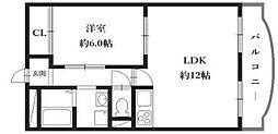 ダイヤマンション 1LDKの間取図画像