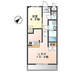 ルナフィット 1LDKの間取図画像