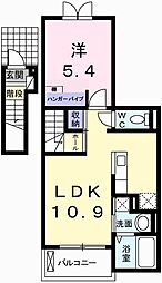 パジェール・アン 1LDKの間取図画像