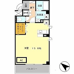 ウエスタンフォレスト ワンルームの間取図画像
