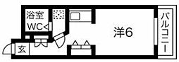 ハッピーコート栄町 ワンルームの間取図画像