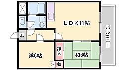 シティライフ保城 2LDKの間取図画像