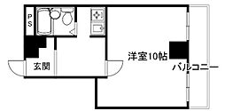 カルム白鷺 ワンルームの間取図画像