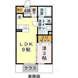 石がけ五番館 1LDKの間取図画像