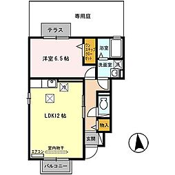 ジュエルハイム 1LDKの間取図画像