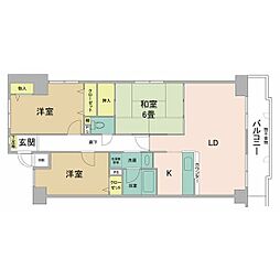 ダイアパレス東加古川 3LDKの間取図画像
