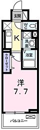 ジュエル3 1Kの間取図画像