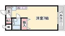 ヴィラ・フィオーレ ワンルームの間取図画像