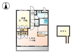 ヴィクトリーステージカンダ 1LDKの間取図画像
