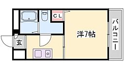 サンワプラザ福崎2 1Kの間取図画像
